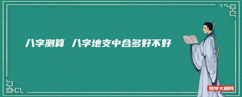 八字测算 八字地支中合多好不好