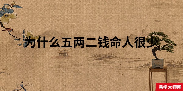 为什么五两二钱命人很少