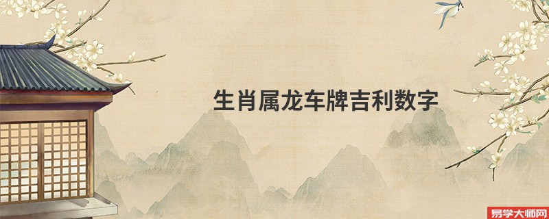 生肖属龙车牌吉利数字