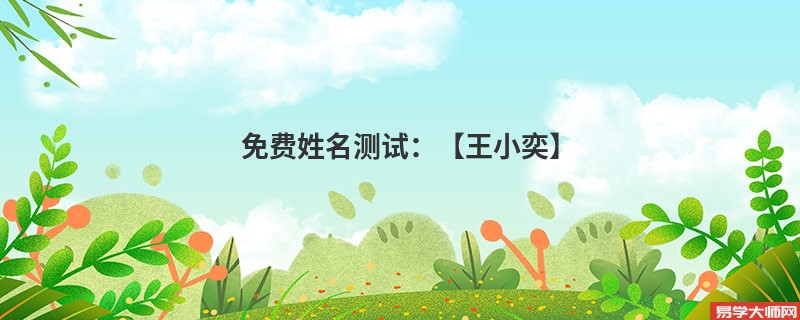 免费姓名测试：【王小奕】