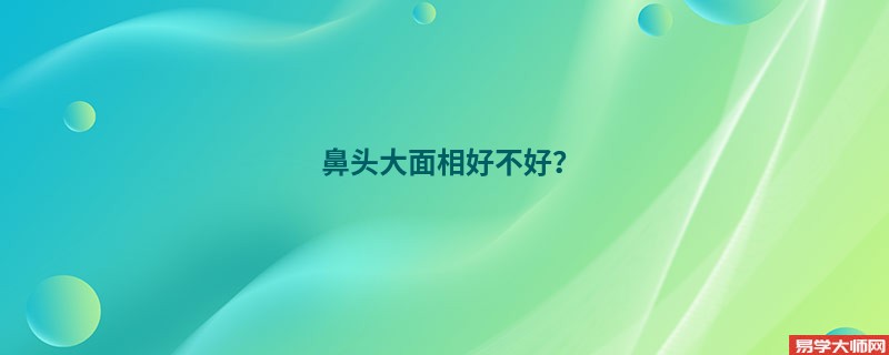 鼻头大面相好不好？