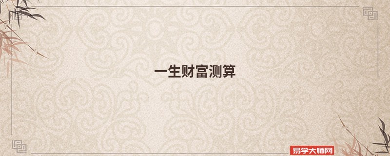 一生财富测算