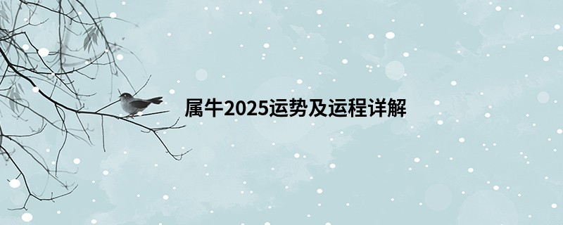 属牛2025运势及运程详解