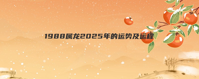1988属龙2025年的运势及运程