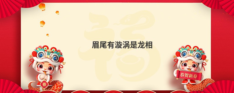 眉尾有漩涡是龙相