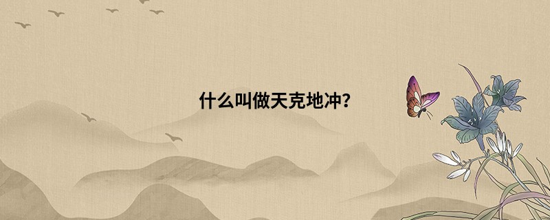 什么叫做天克地冲？