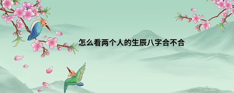 怎么看两个人的生辰八字合不合